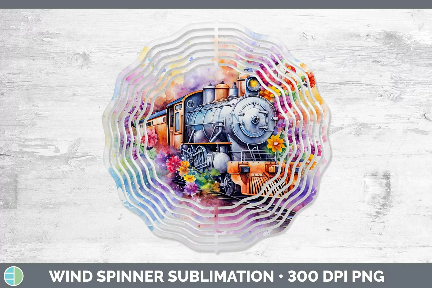 GorgeousWatercolor Wind Spinner design.