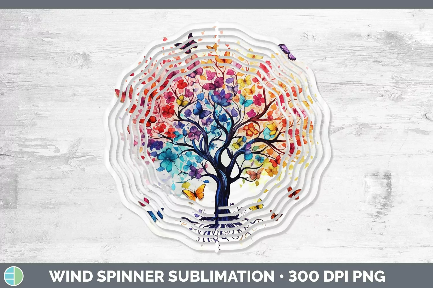 GorgeousWatercolor Wind Spinner design.
