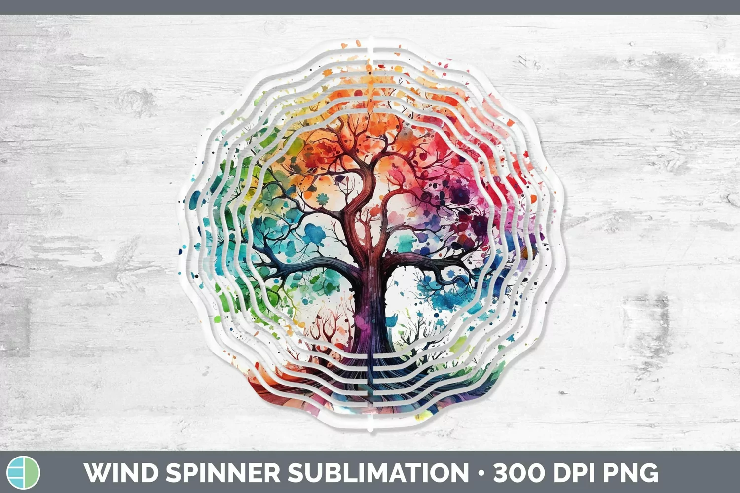 GorgeousWatercolor Wind Spinner design.