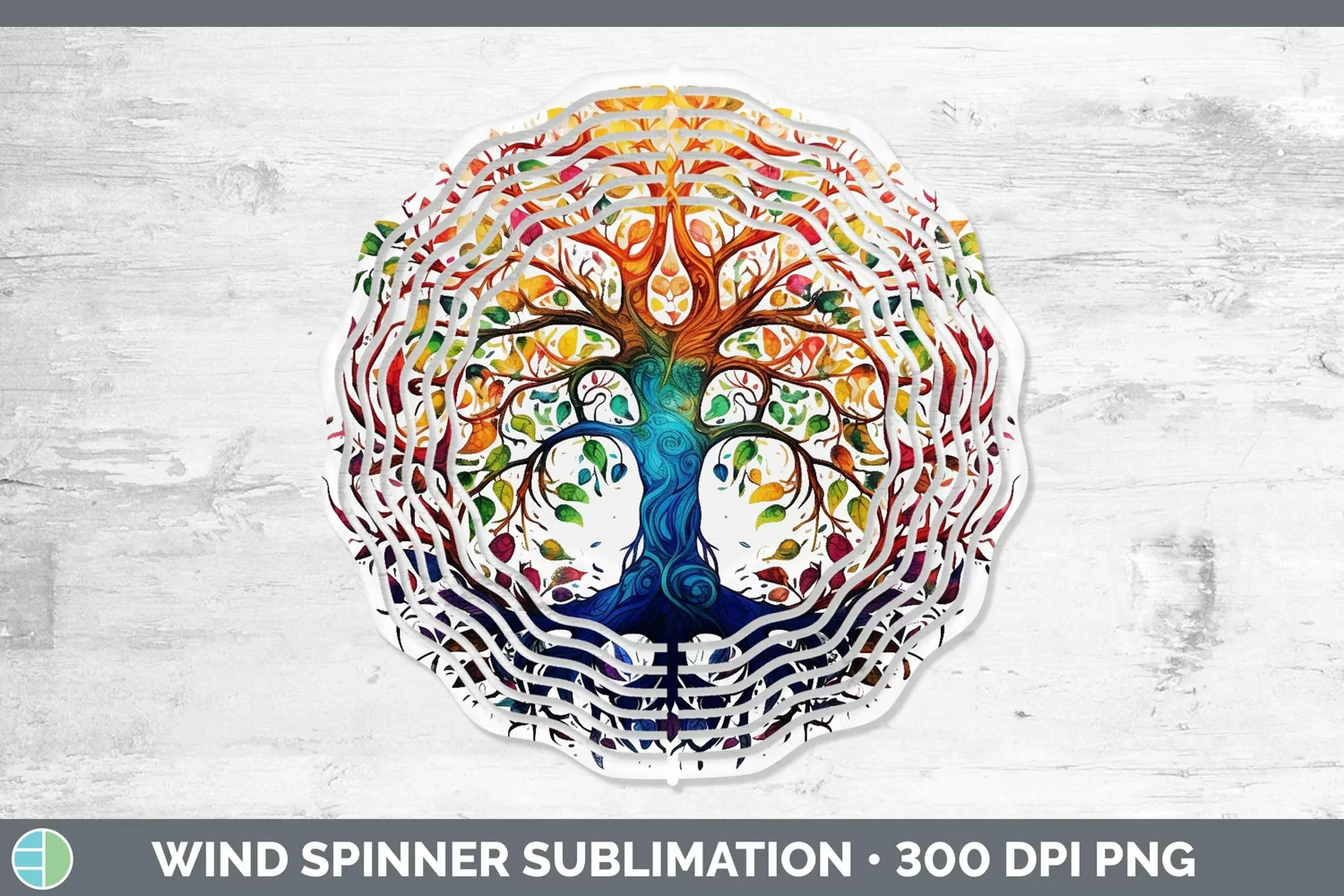 GorgeousWatercolor Wind Spinner design.