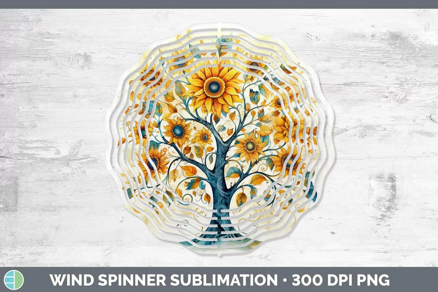 GorgeousWatercolor Wind Spinner design.