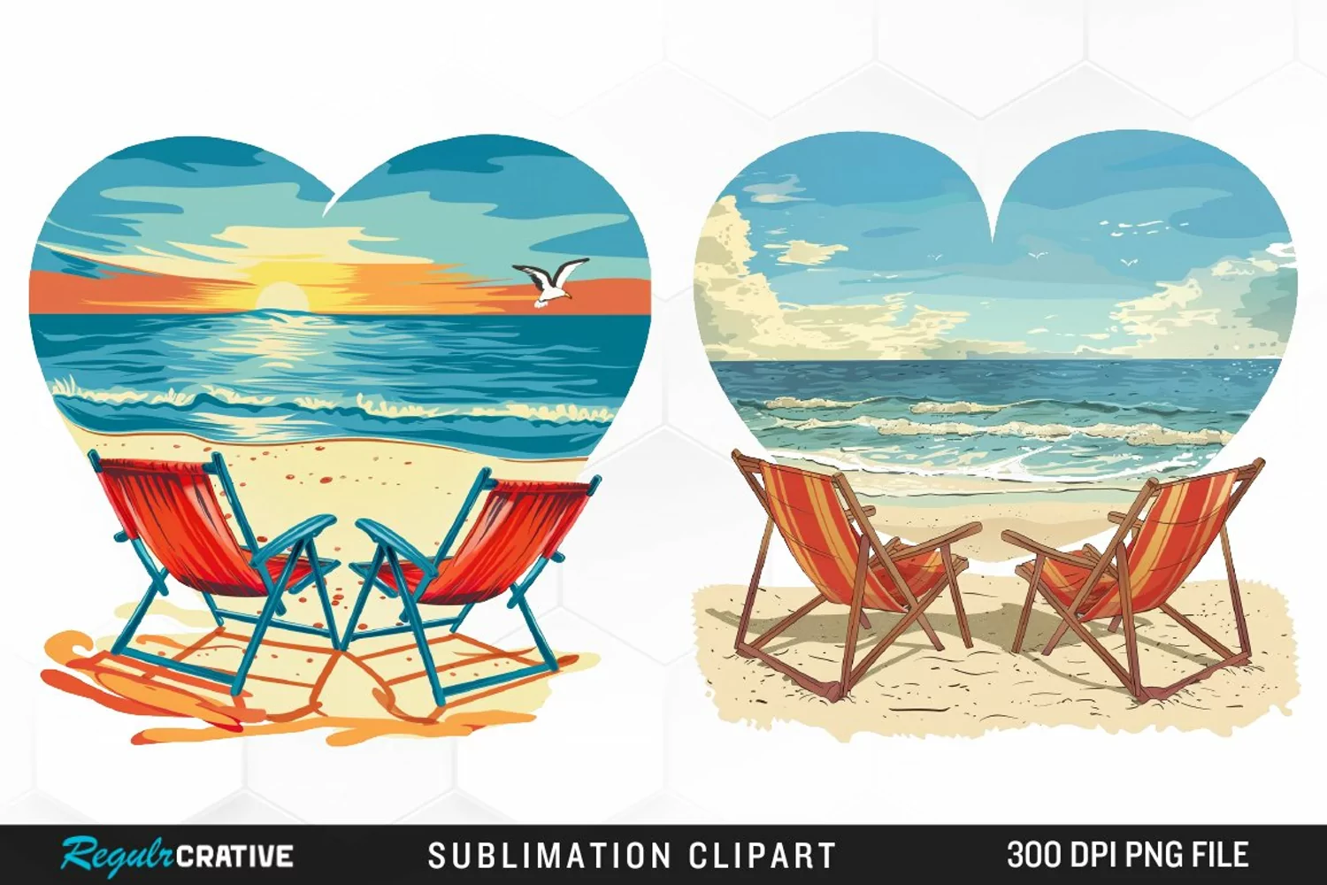 Watercolor Tropical Valentines Graphics Clipart product image 1