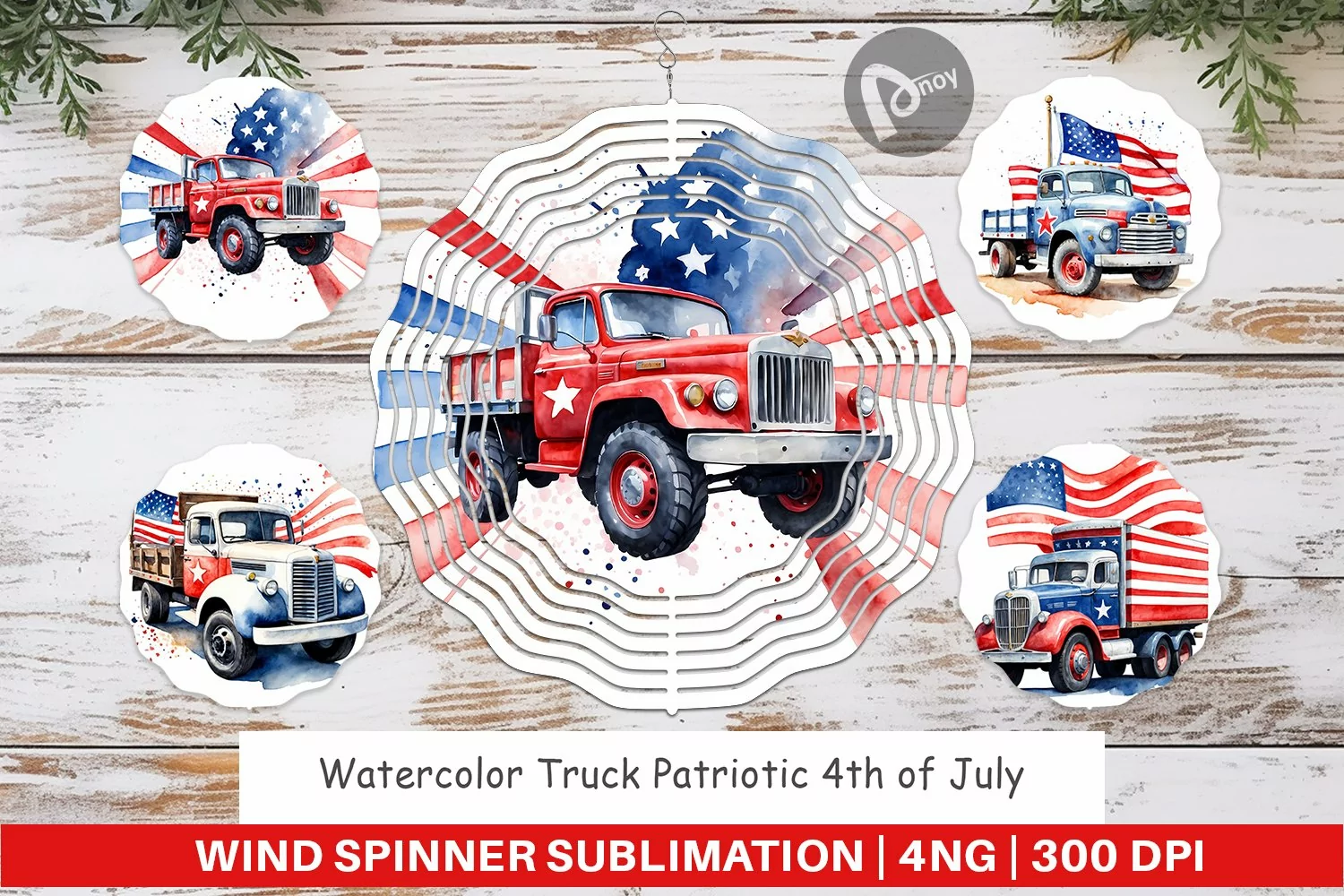 Wind Spinner Truck 4th of July product image 1