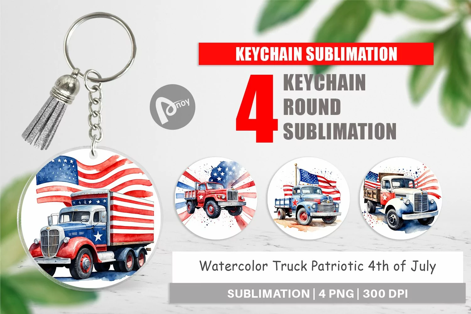 Keychain Truck 4th of July product image 1