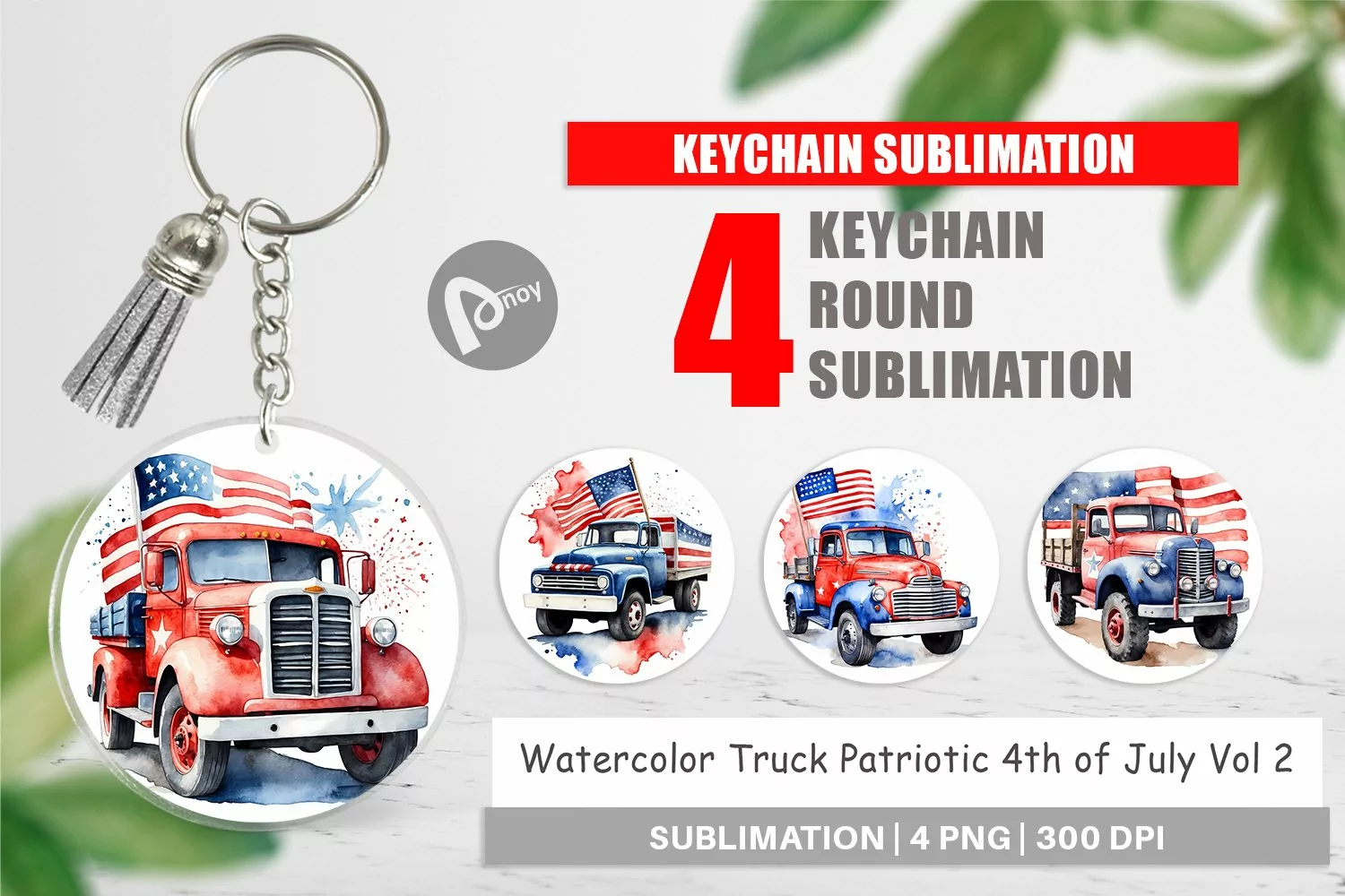 Keychain Truck 4th of July product image 1