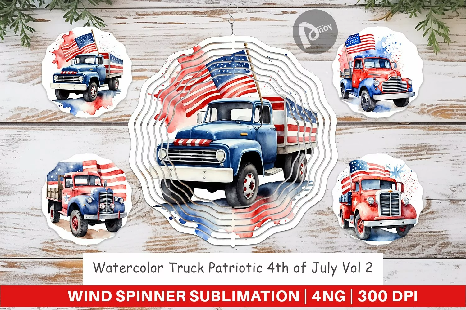 Wind Spinner Truck 4th of July product image 1