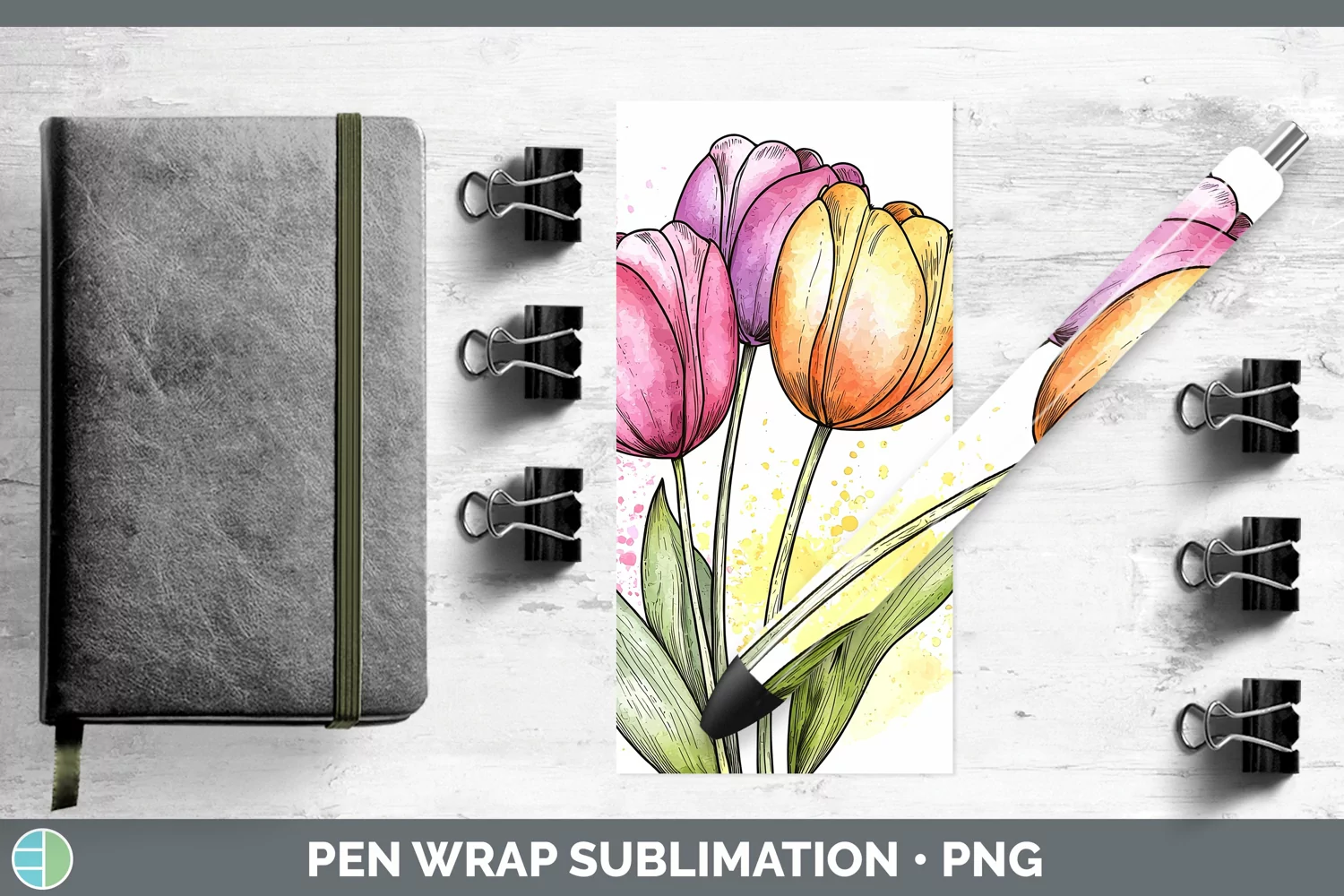 GorgeousWatercolor Pen Wrap design.