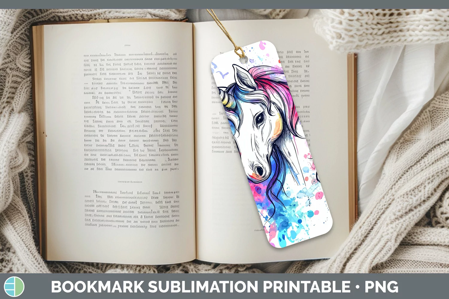 GorgeousWatercolor Bookmark design.