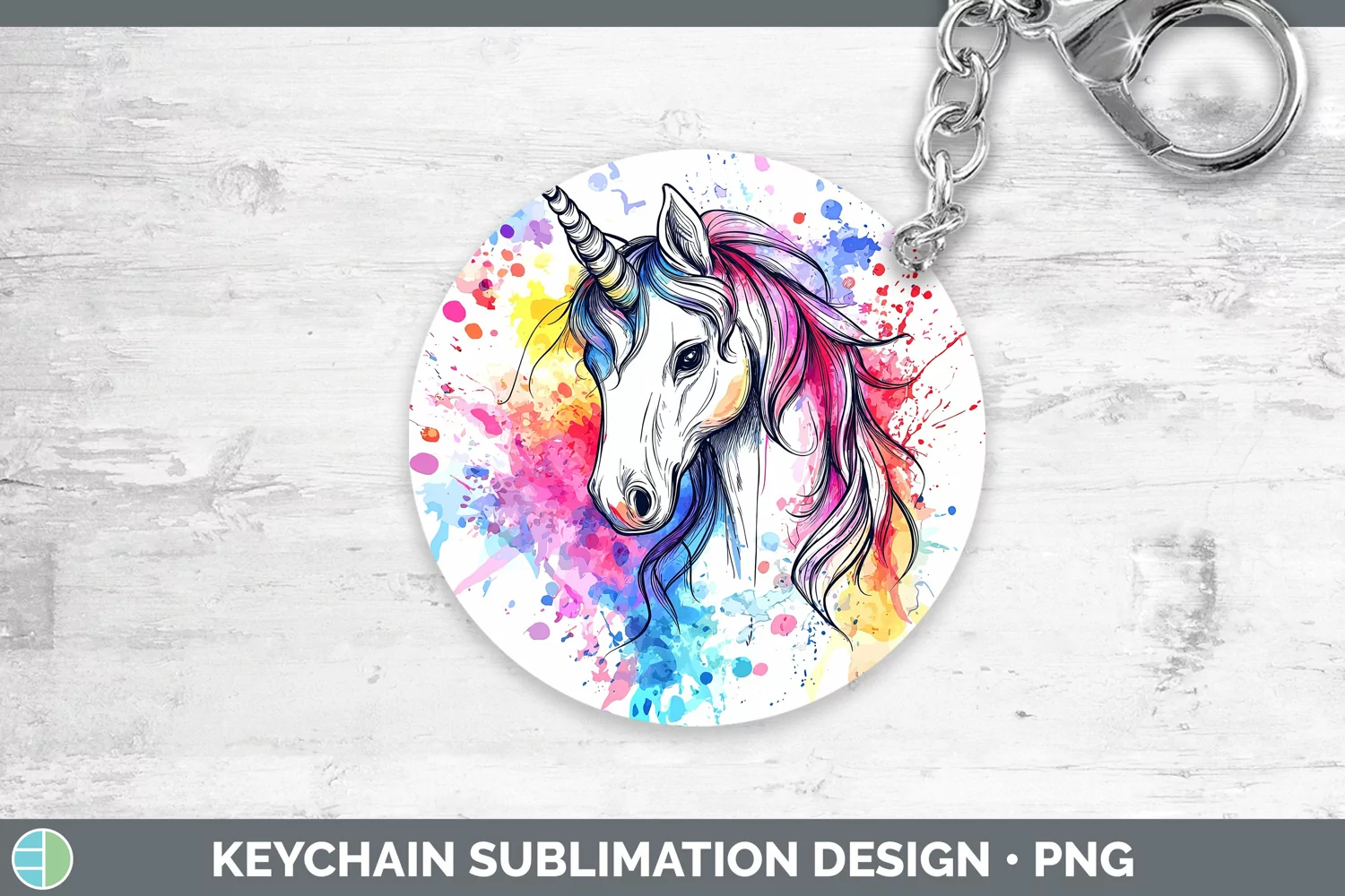 GorgeousWatercolor Keychain design.