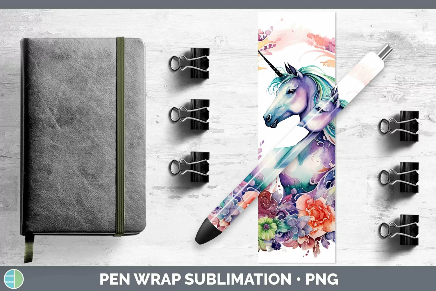 GorgeousWatercolor Pen Wrap design.