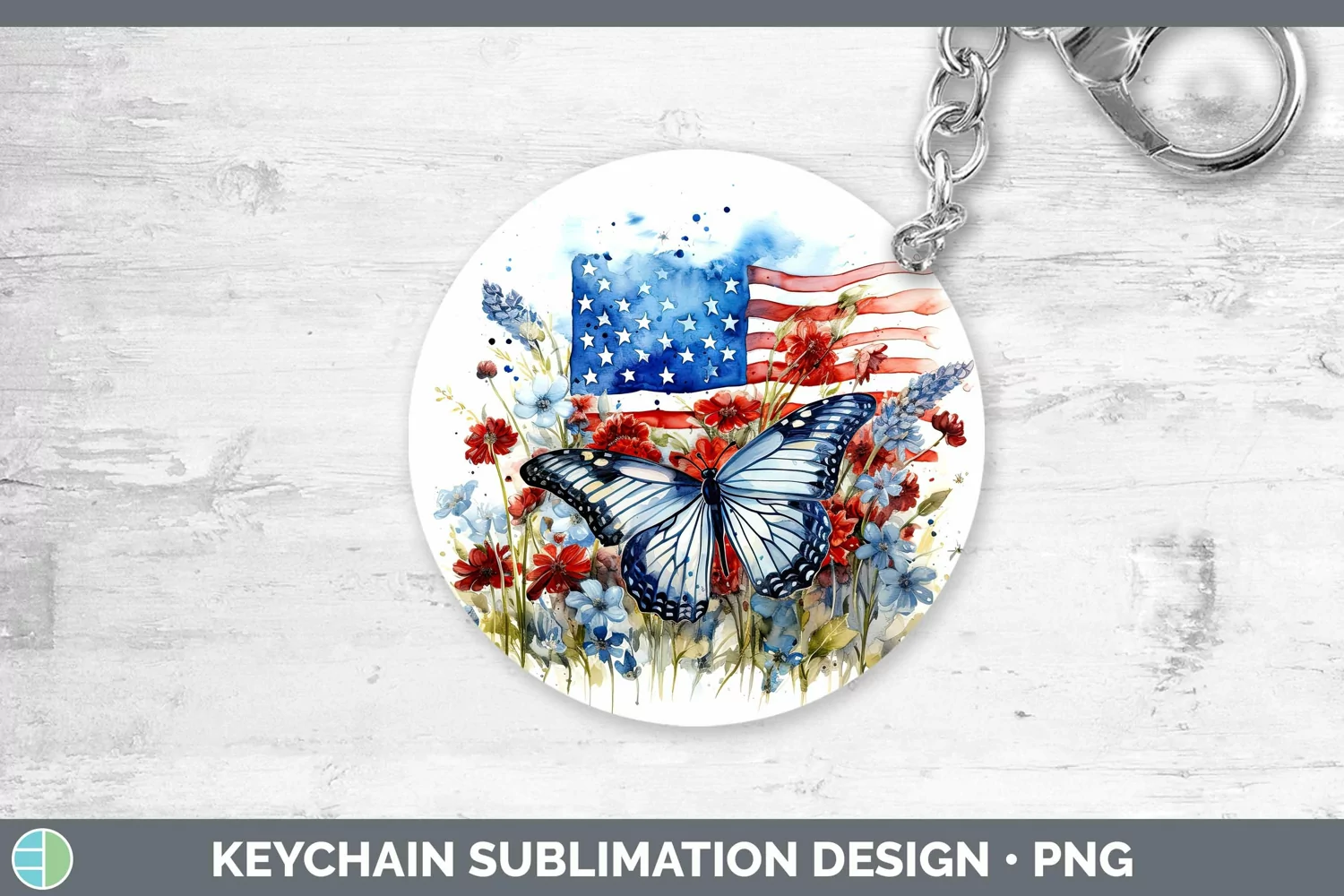 GorgeousWatercolor Keychain design.