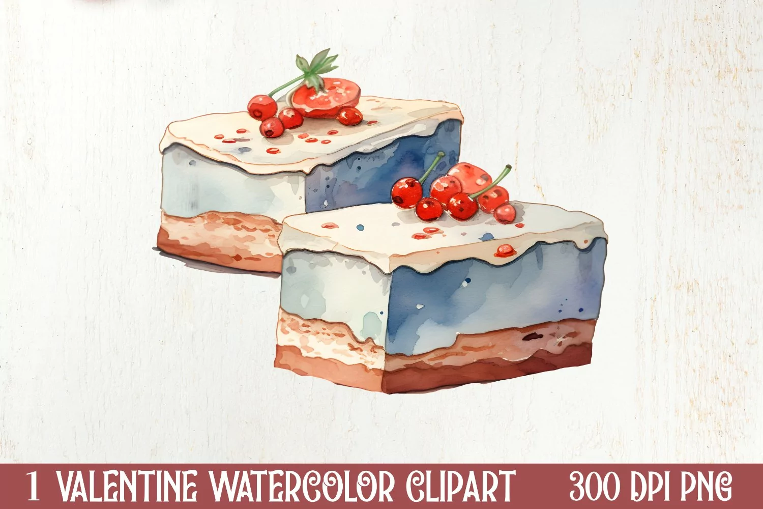 Watercolor Valentines Day Clipart, Christmas Clipart product image 1