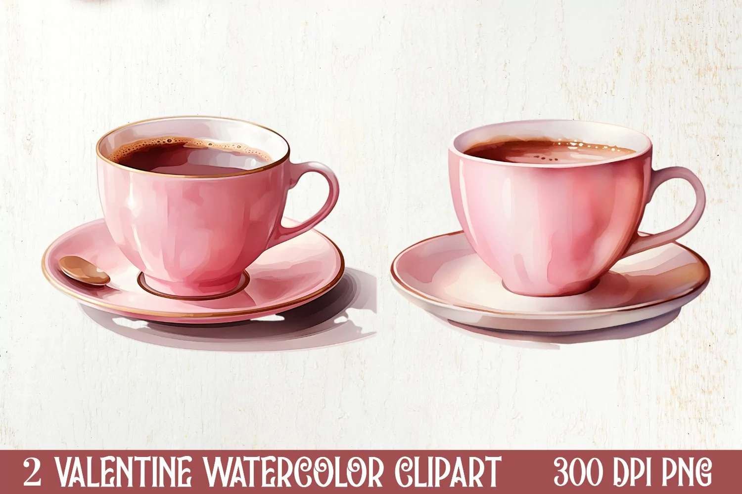 Valentine Day Coffee Clipart, Christmas Clipart product image 1