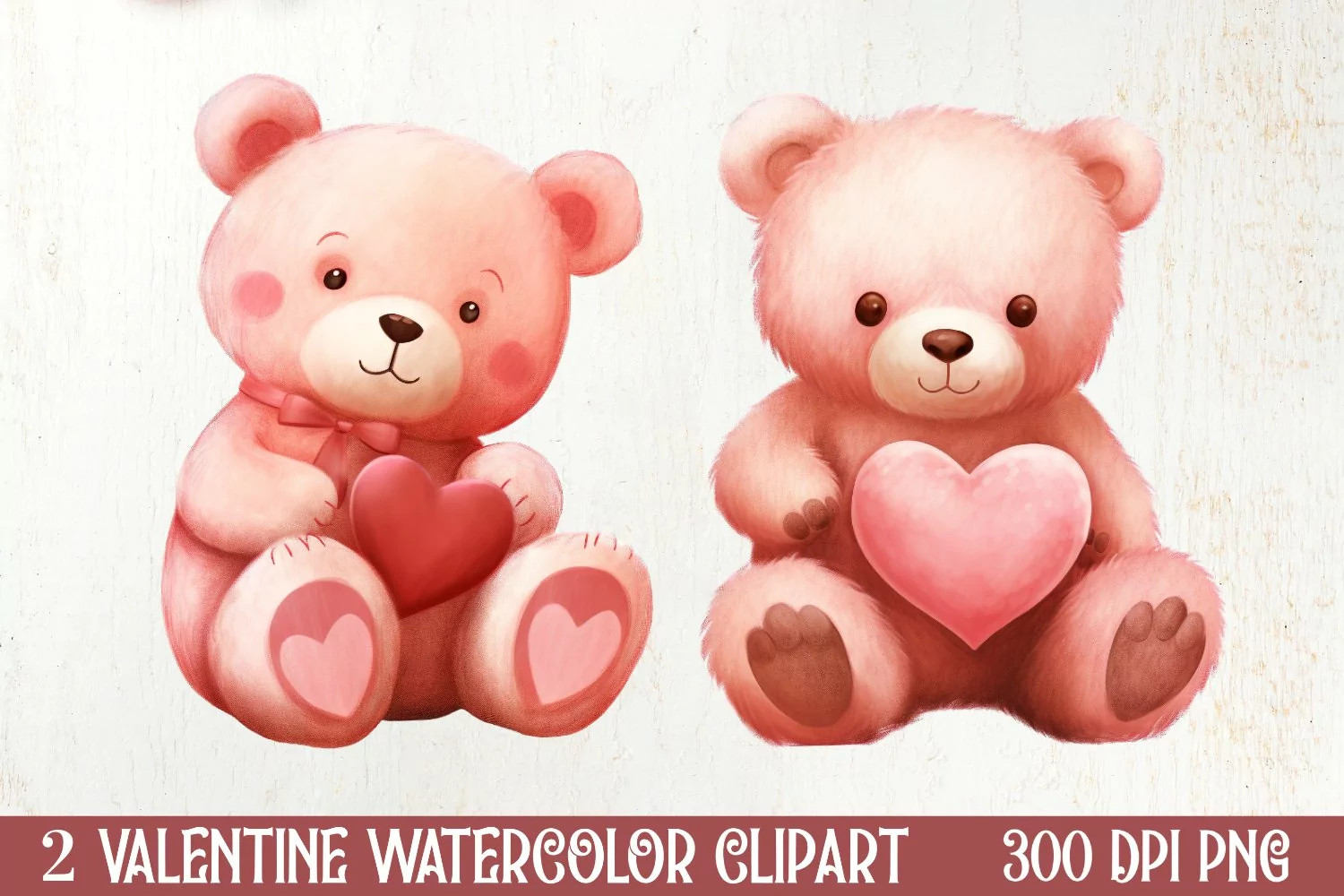 Valentines Day Bear Clipart, Christmas Clipart product image 1