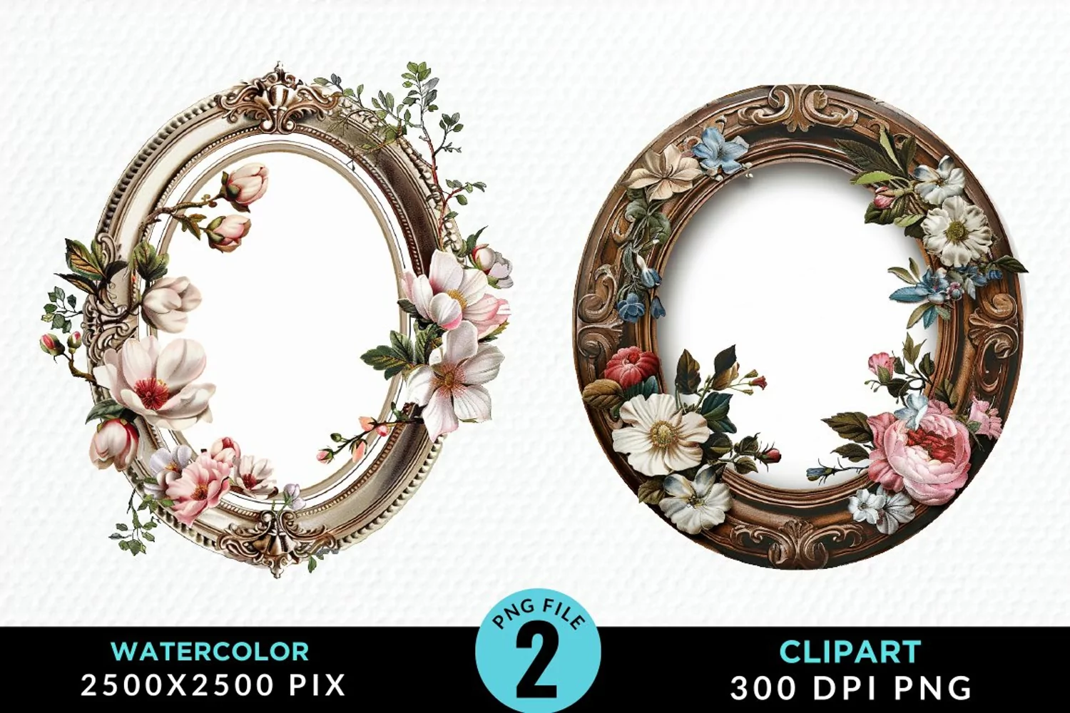 Watercolor Victorian Sublimation PNG Clipart product image 1