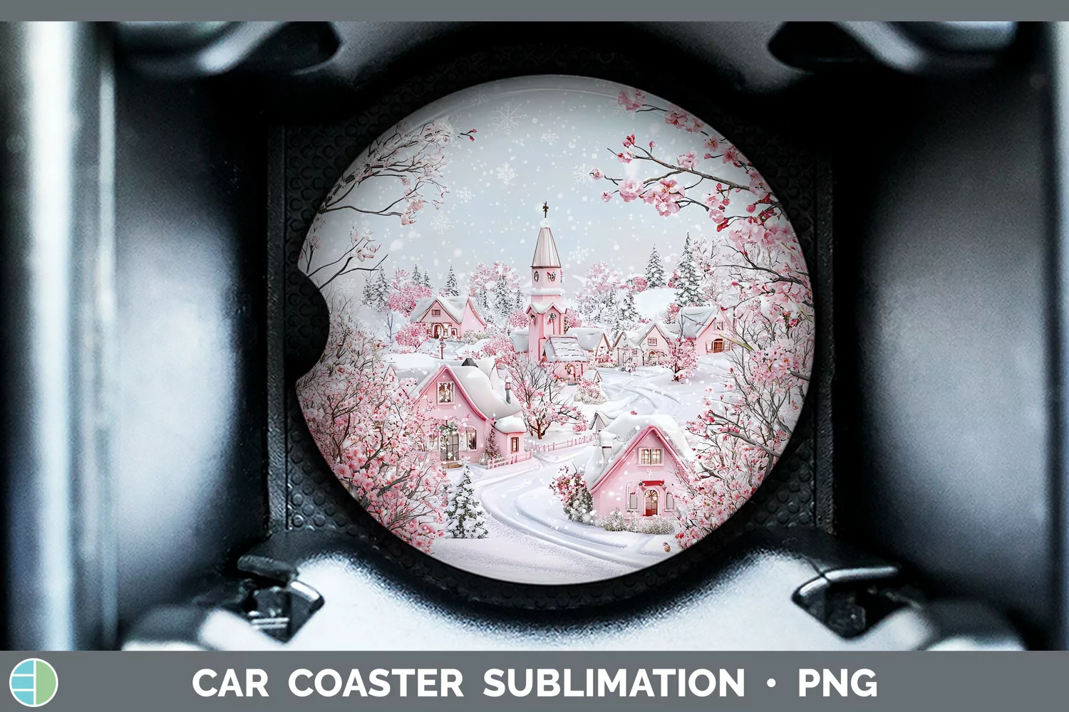 GorgeousWatercolor Car Coaster design.