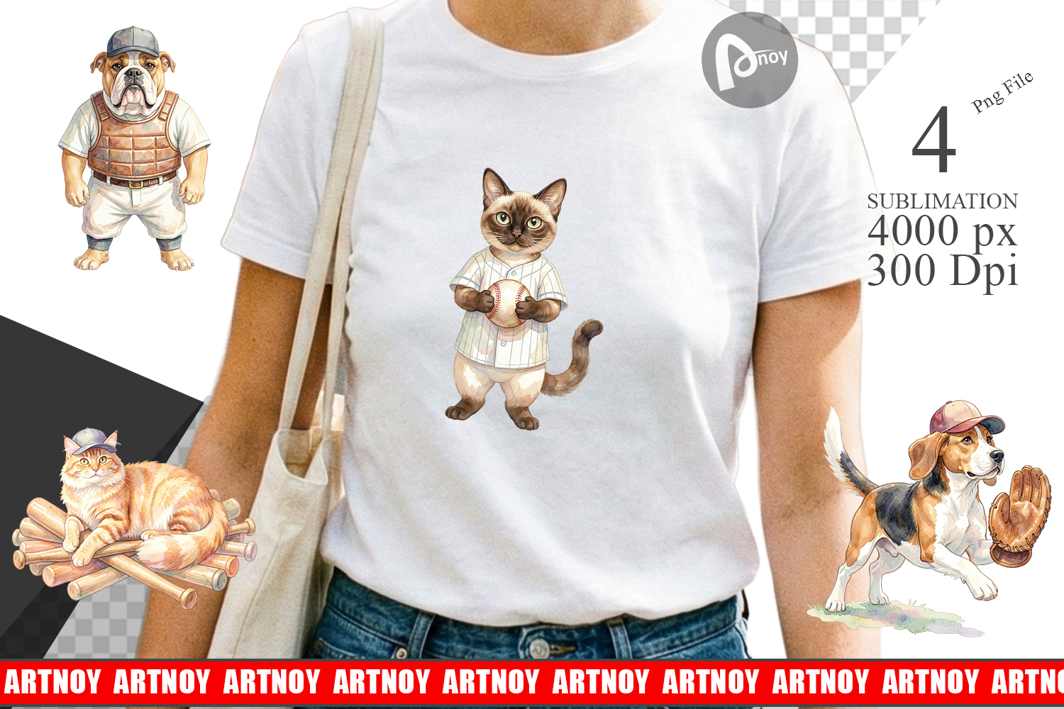 Vintage Pet Animal Baseball Sublimation product image 1