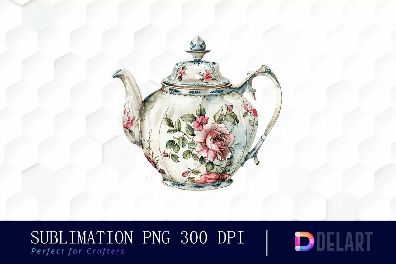 Vintage Teapot Graphics Clipart product image 1