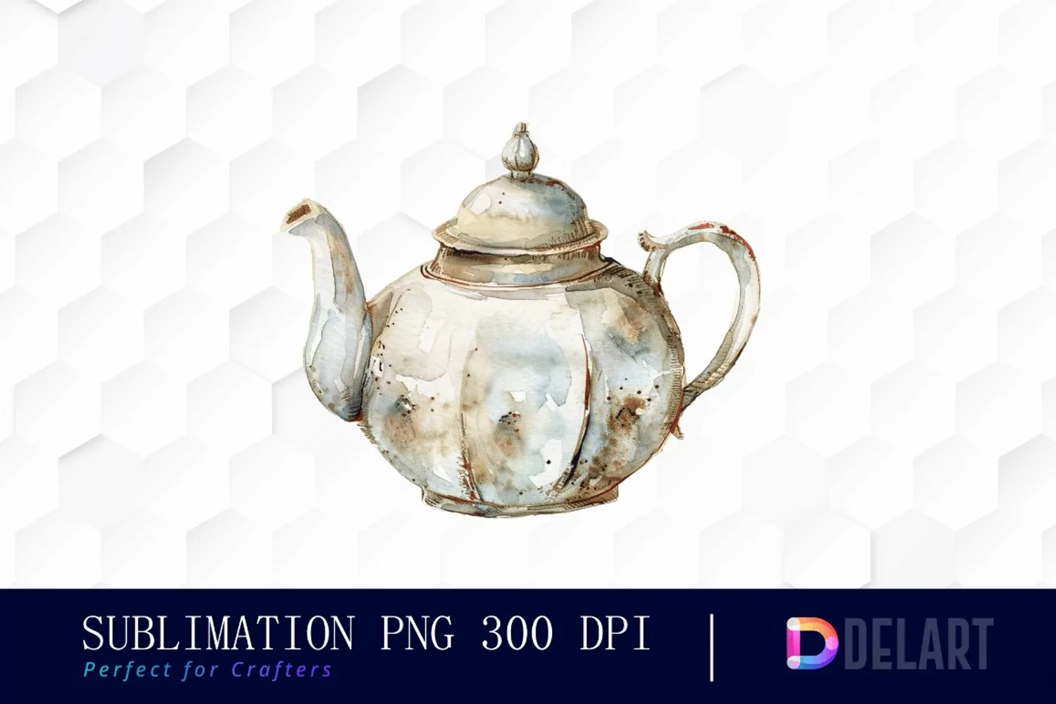 Vintage Teapot Illustration Clipart product image 1