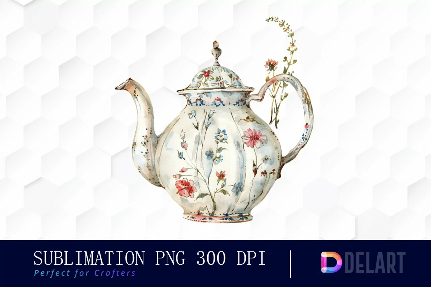 Vintage Teapot Graphics Clipart product image 1