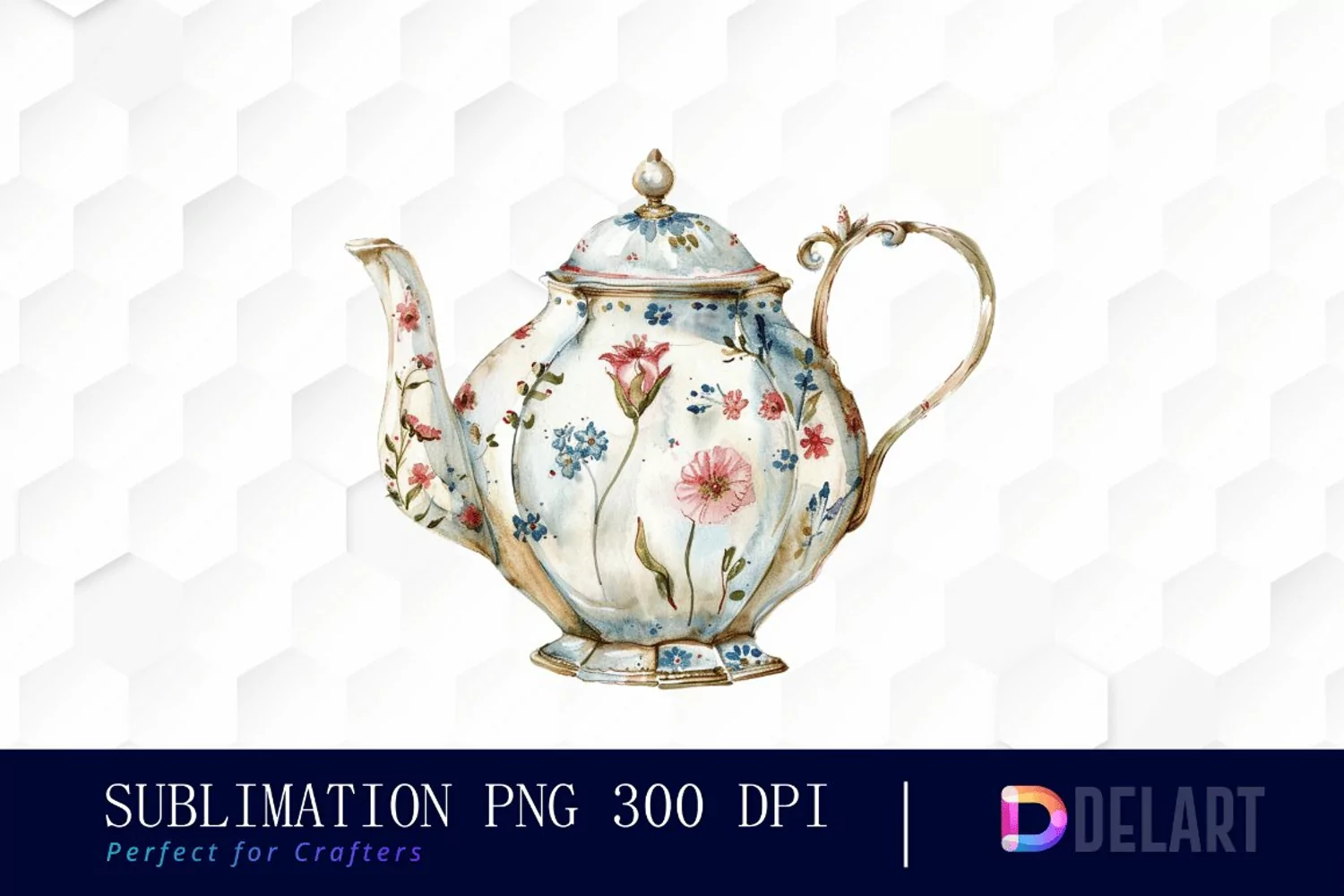 Vintage Teapot Graphics Clipart product image 1