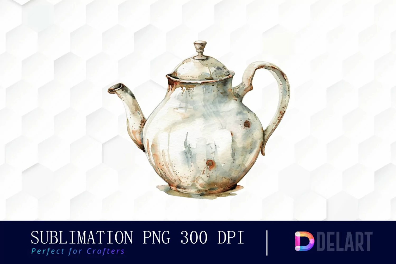 Vintage Teapot Graphics Clipart product image 1