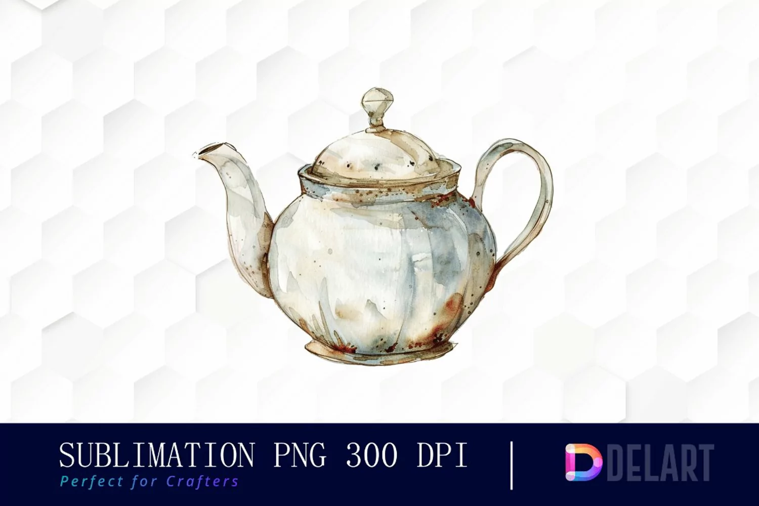 Vintage Teapot Illustration Clipart product image 1