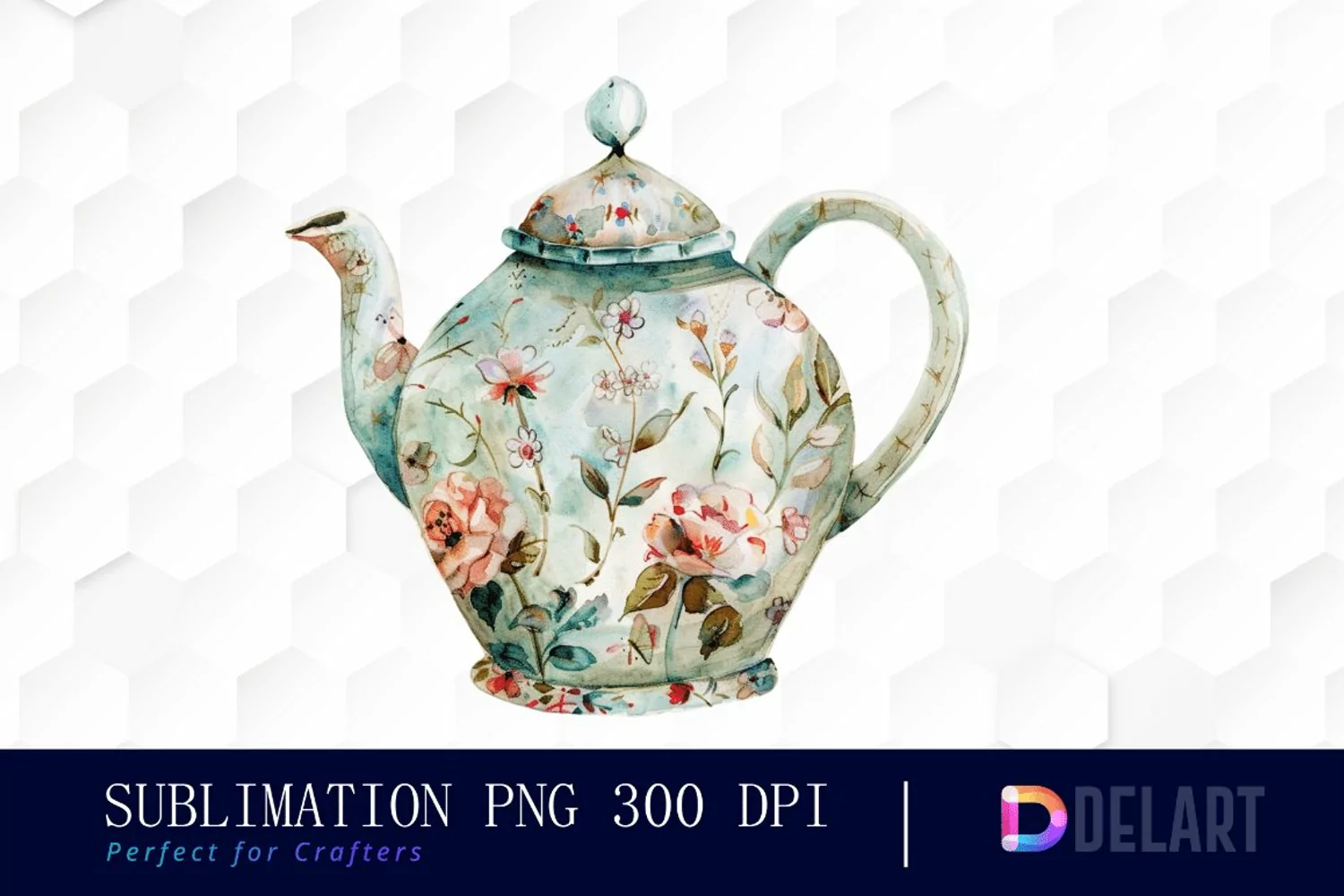 Vintage Teapot Graphics Clipart product image 1