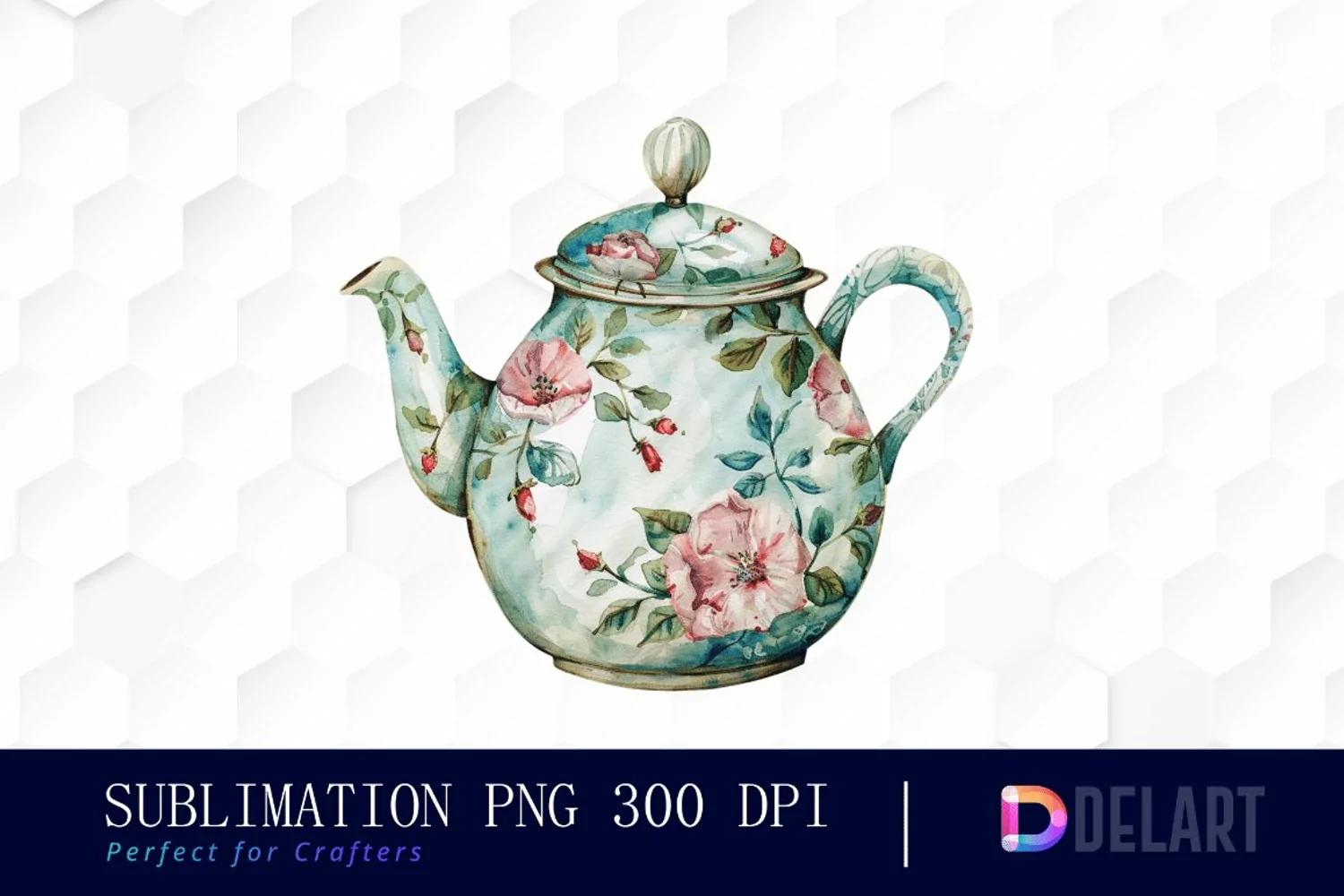 Vintage Teapot Graphics Clipart product image 1