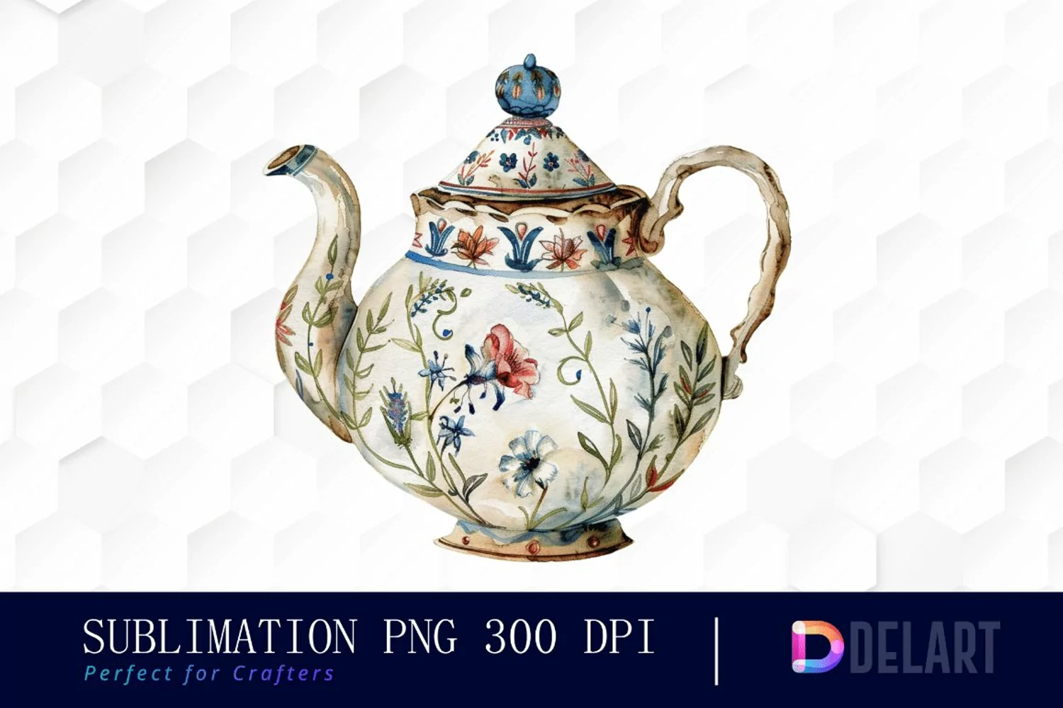Vintage Teapot Graphics Clipart product image 1
