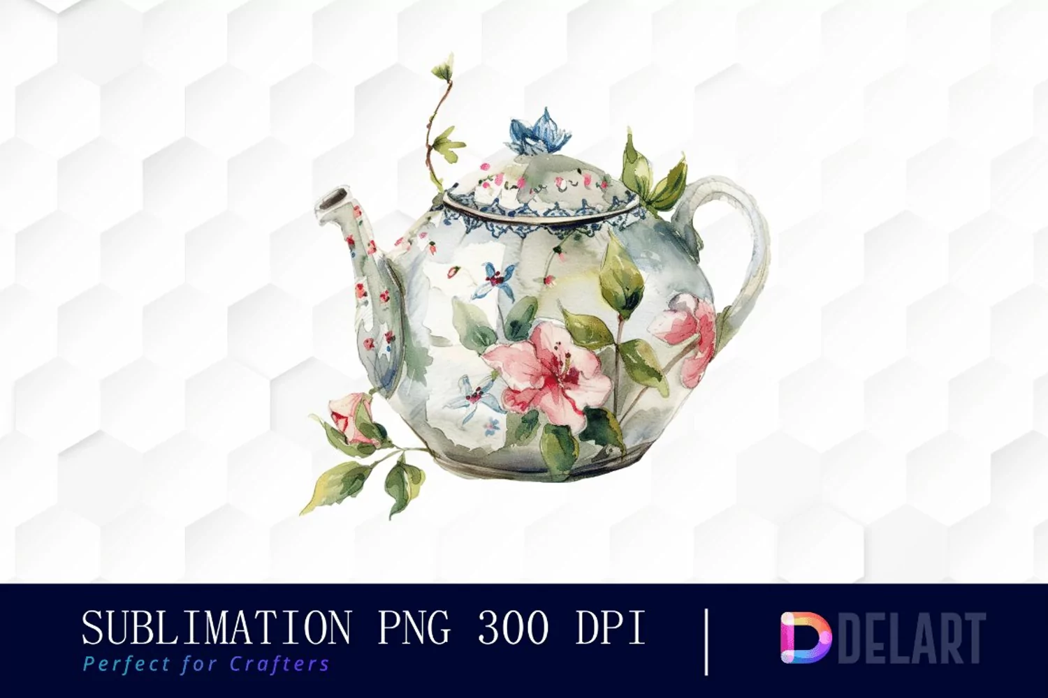 Vintage Teapot Graphics Clipart product image 1