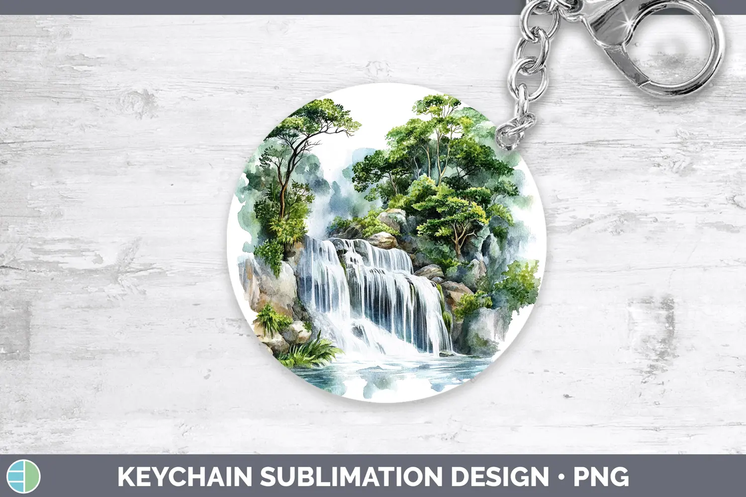 GorgeousWatercolor Keychain design.