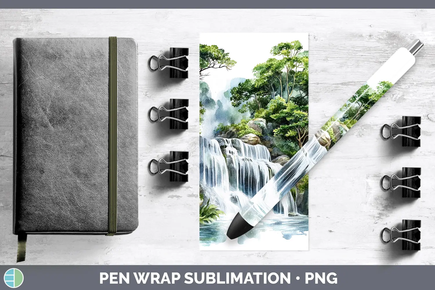 GorgeousWatercolor Pen Wrap design.