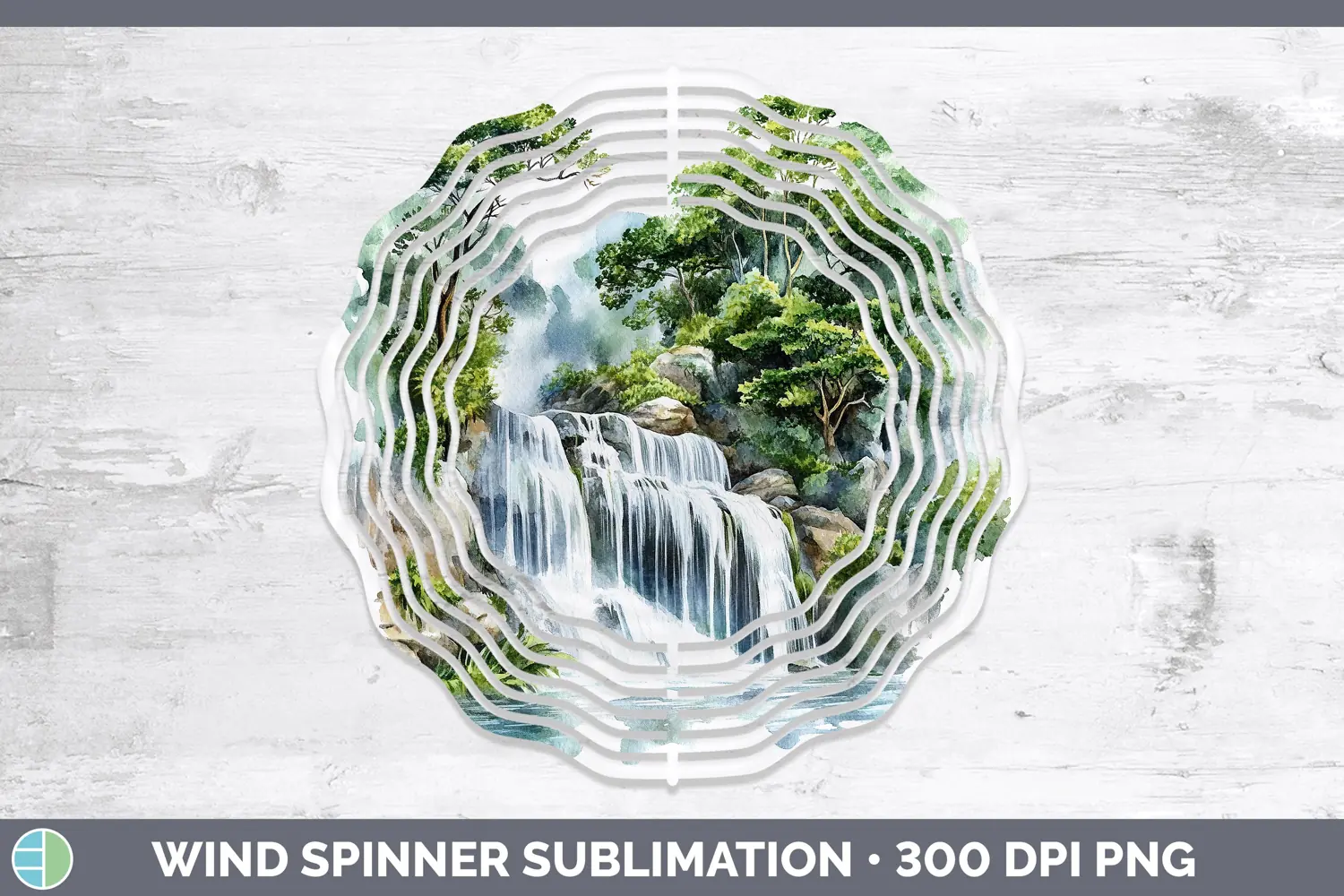 GorgeousWatercolor Wind Spinner design.