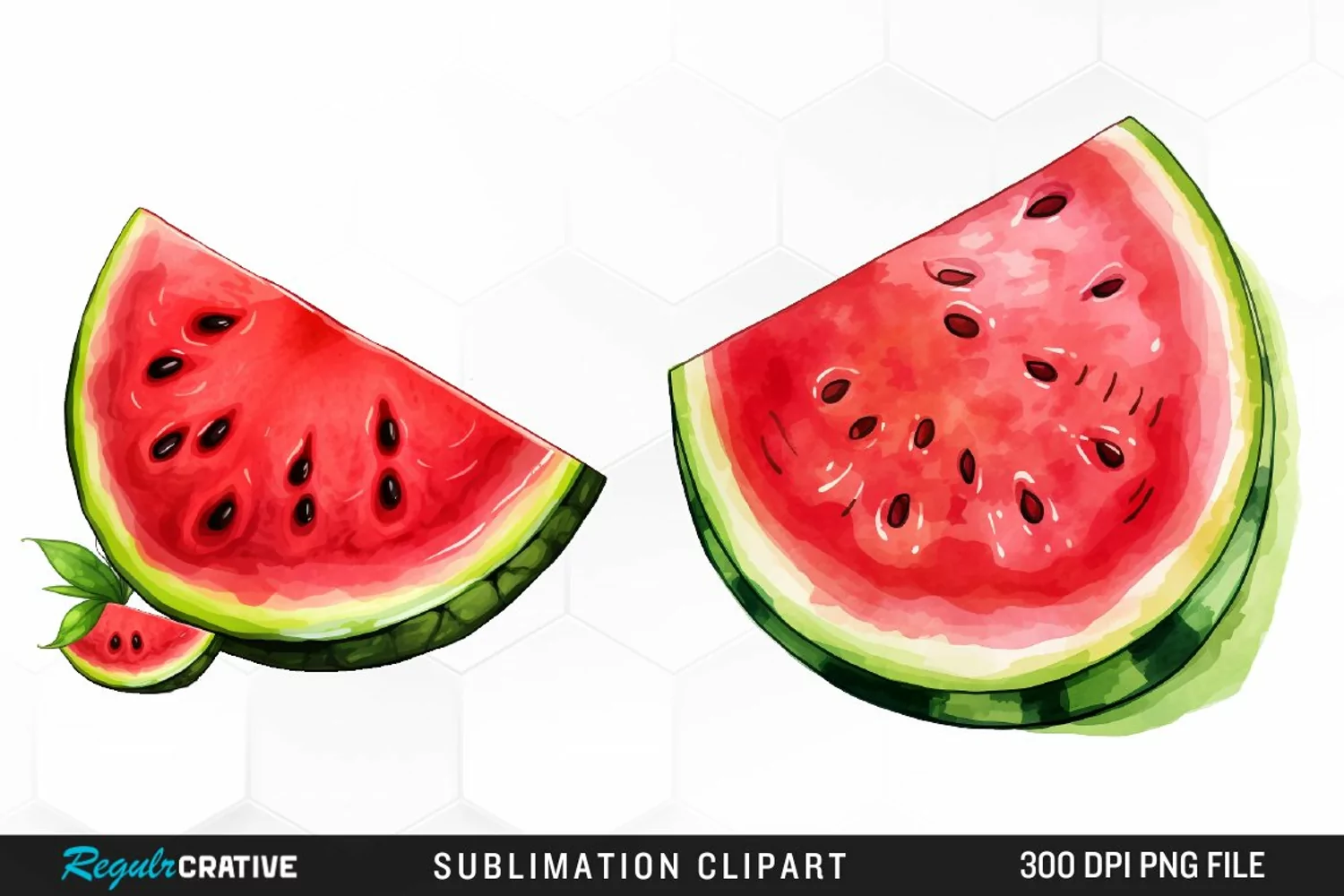 Watercolor Watermelon Image Clipart product image 1