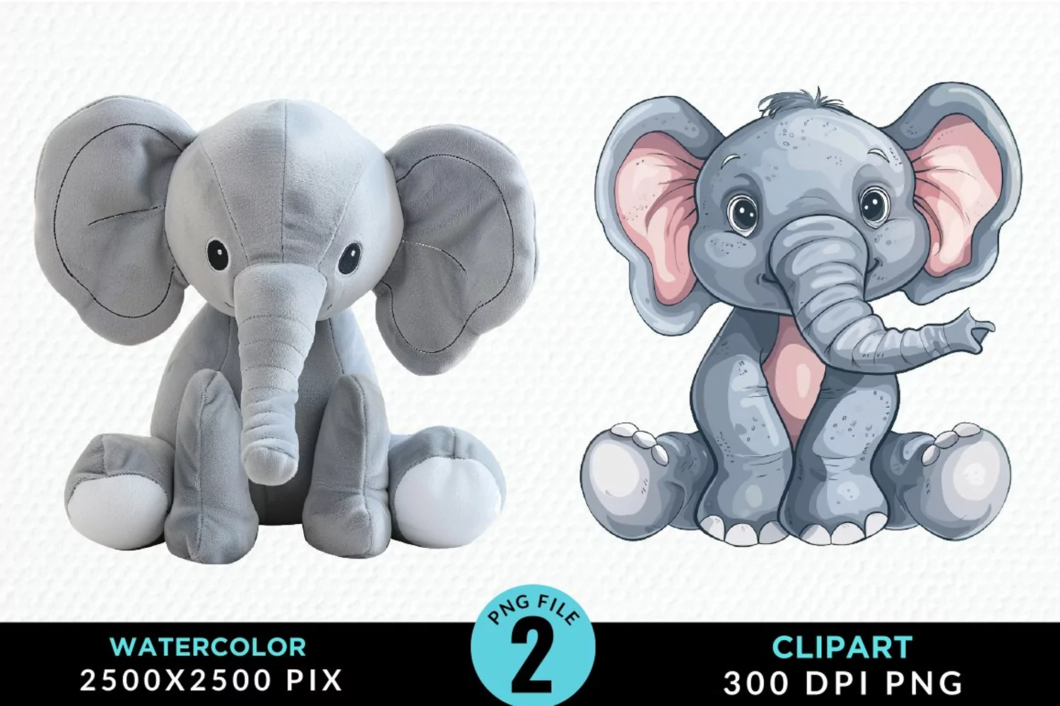 Watercolor Whimsical Vintage Animals Art Clipart product image 1
