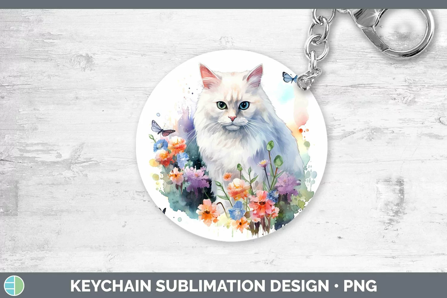 GorgeousWatercolor Keychain design.