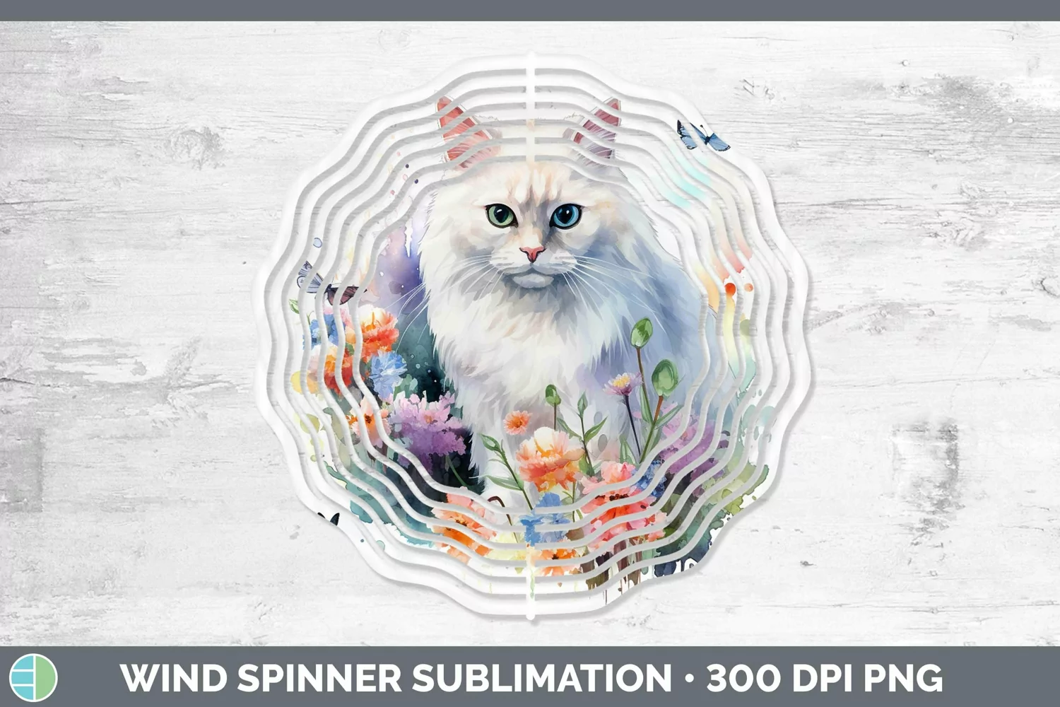 GorgeousWatercolor Wind Spinner design.