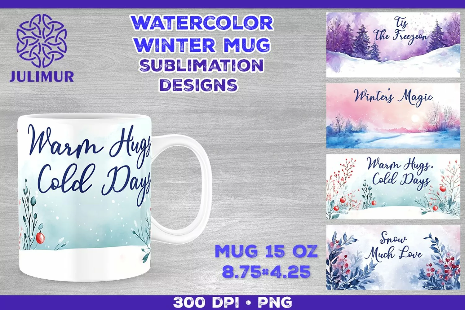 Cozy Winter Quote Mug Sublimation Design product image 1