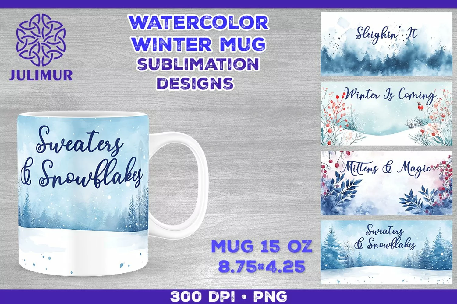 Cozy Winter Quote Mug Sublimation Design product image 1