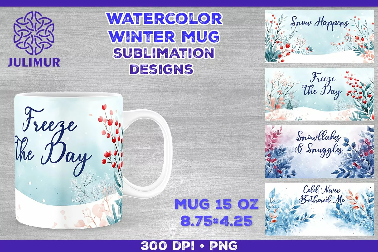 Cozy Winter Quote Mug Sublimation Design product image 1