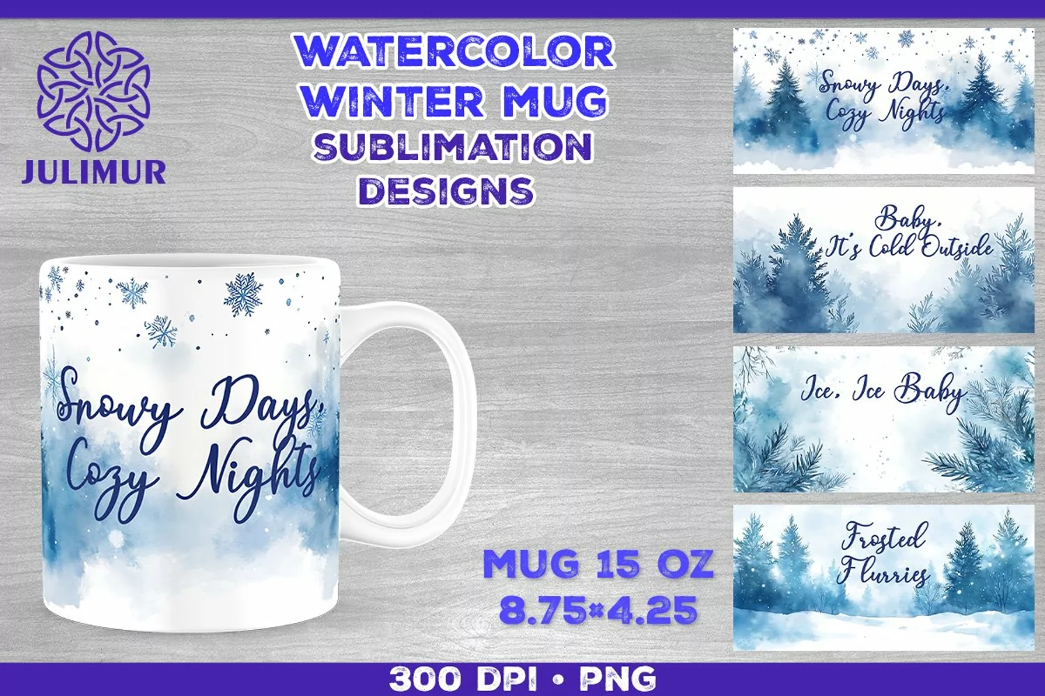 Cozy Winter Quote Mug Sublimation Design product image 1