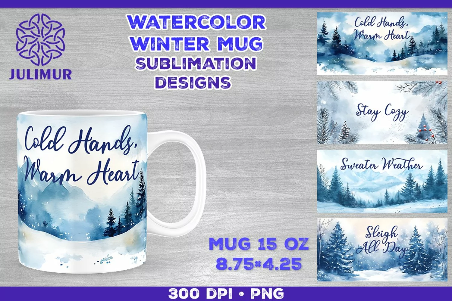 Cozy Winter Quote Mug Sublimation Design product image 1