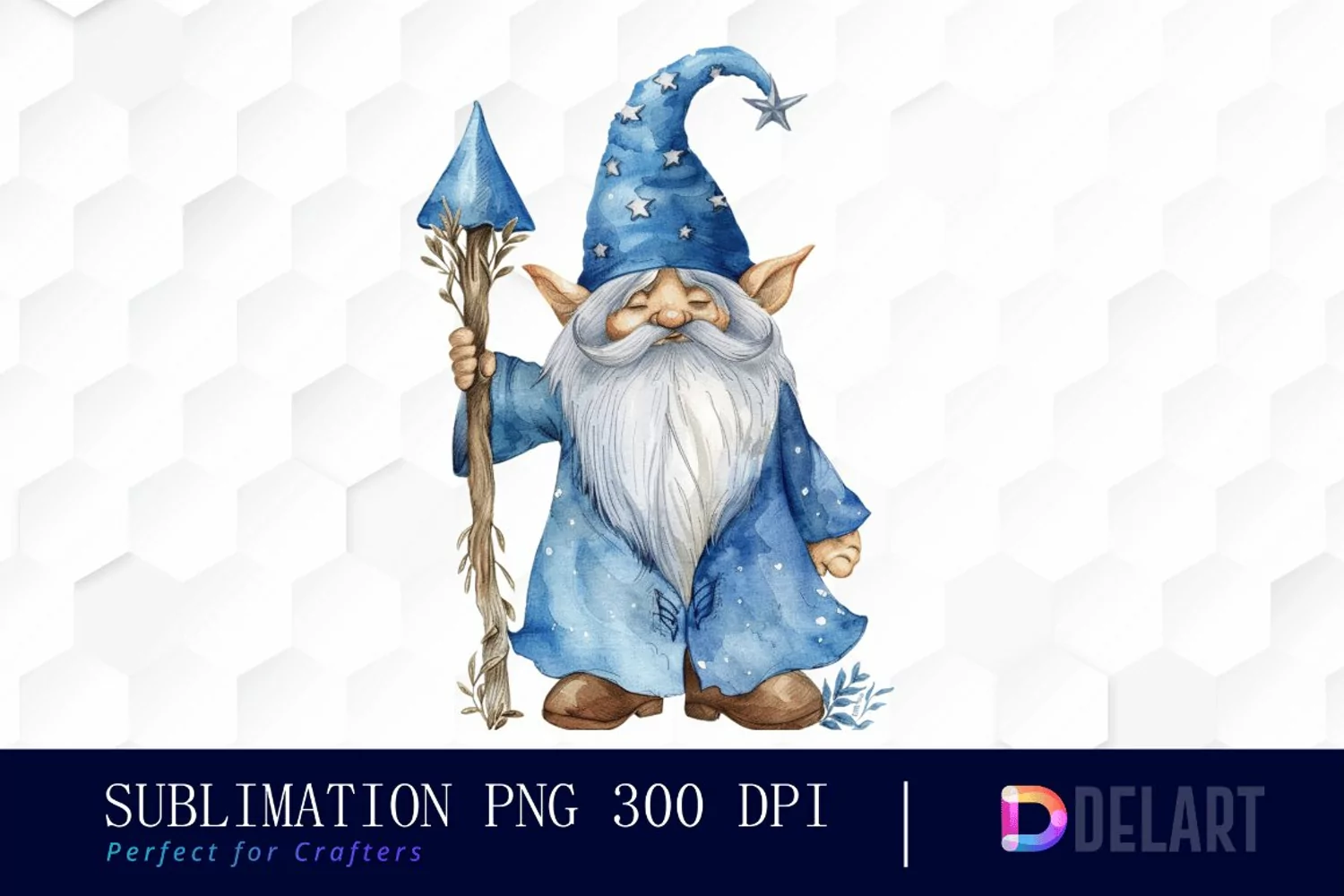 Wizard Gnome Sublimation PNG Clipart product image 1