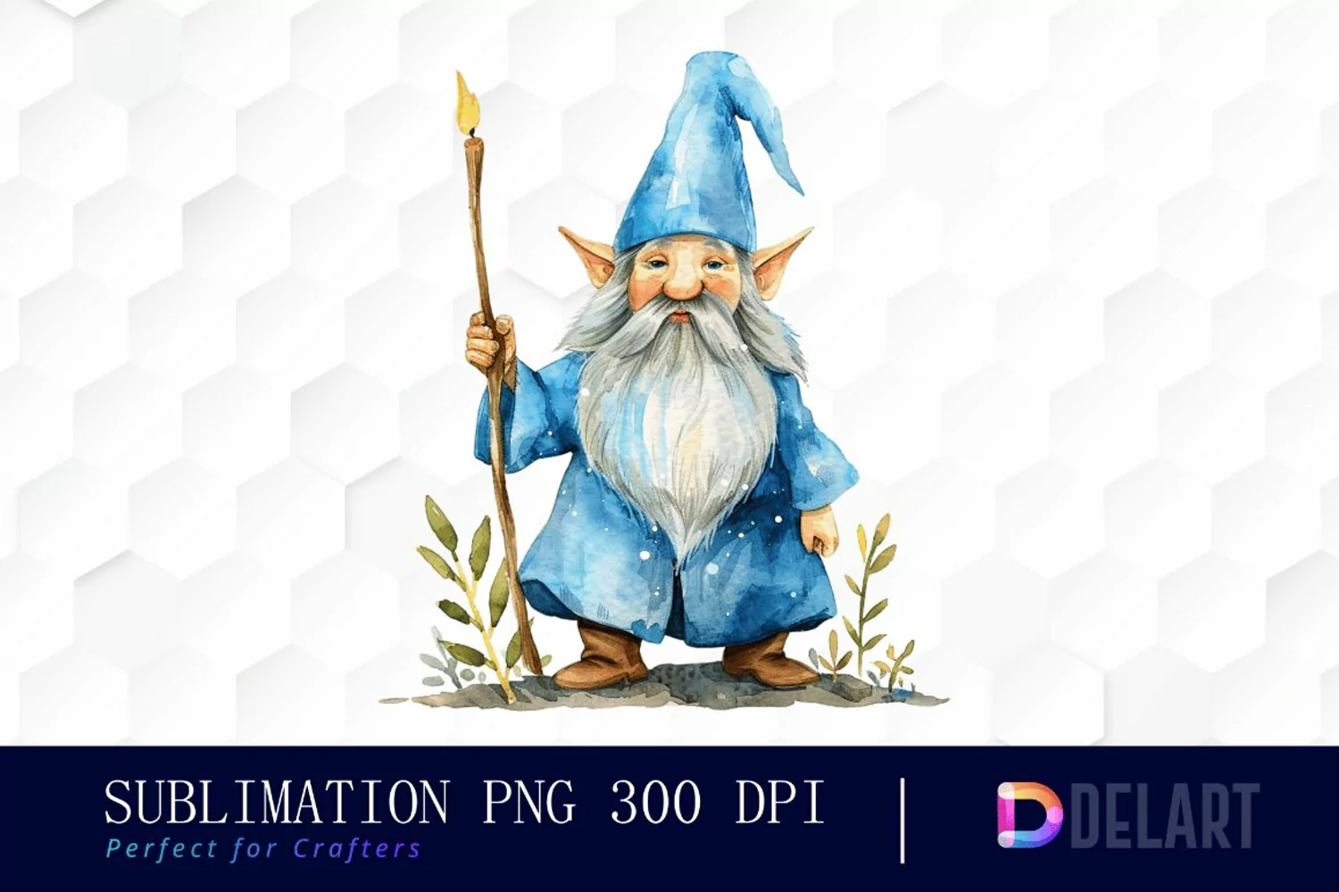 Wizard Gnome Illustration Clipart product image 1