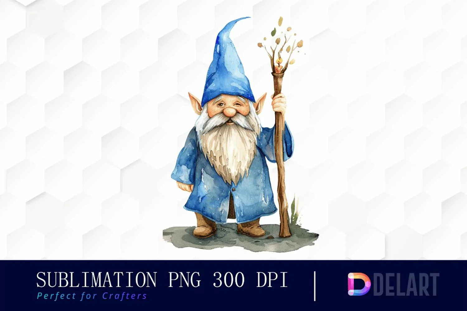 Wizard Gnome Sublimation PNG Clipart product image 1