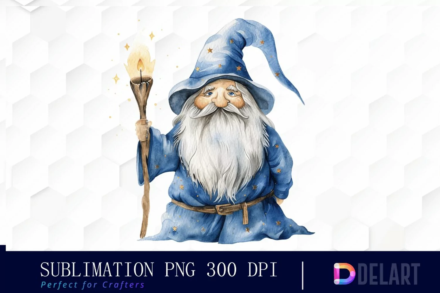 Wizard Gnome Sublimation PNG Clipart product image 1