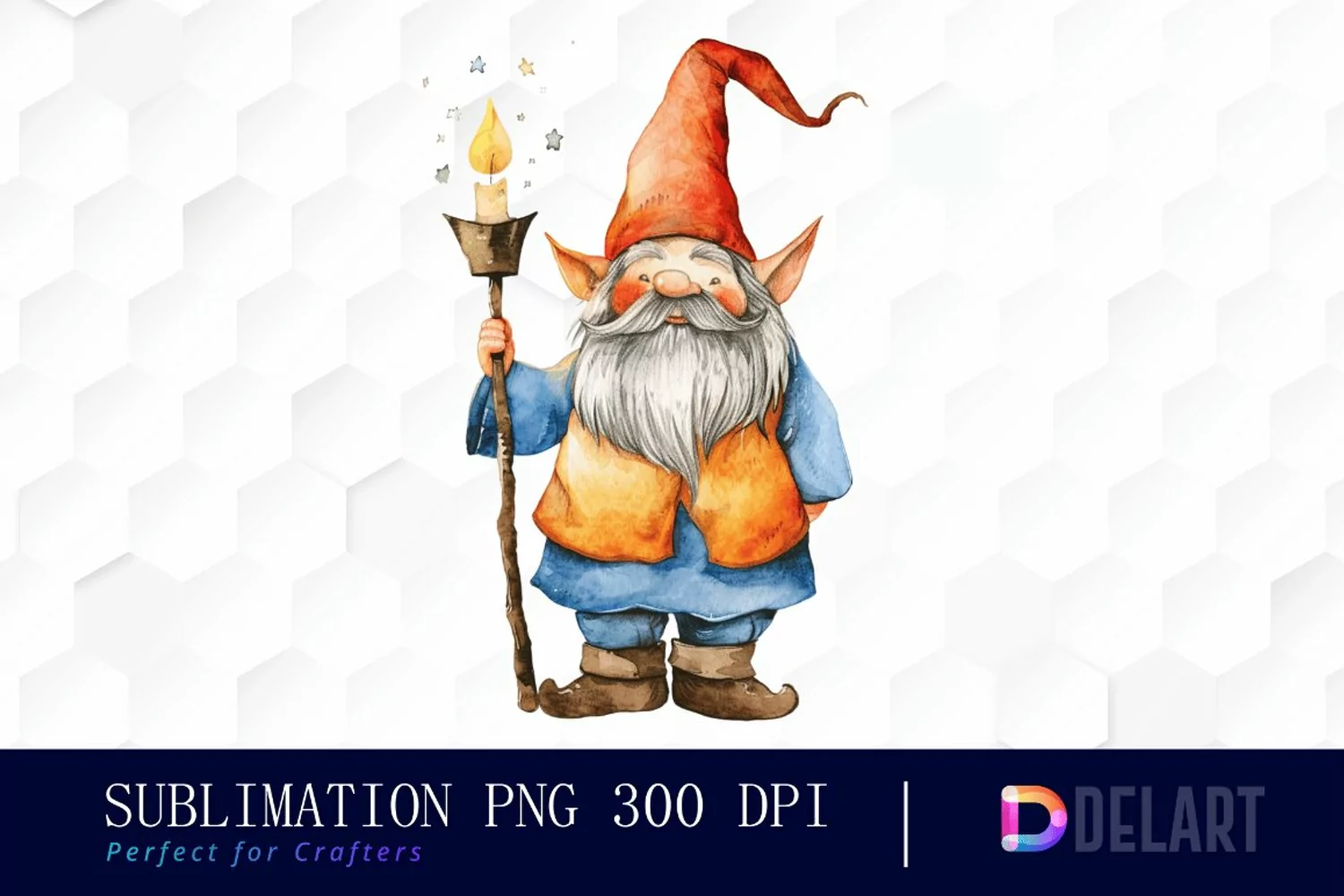 Wizard Gnome Sublimation PNG Clipart product image 1