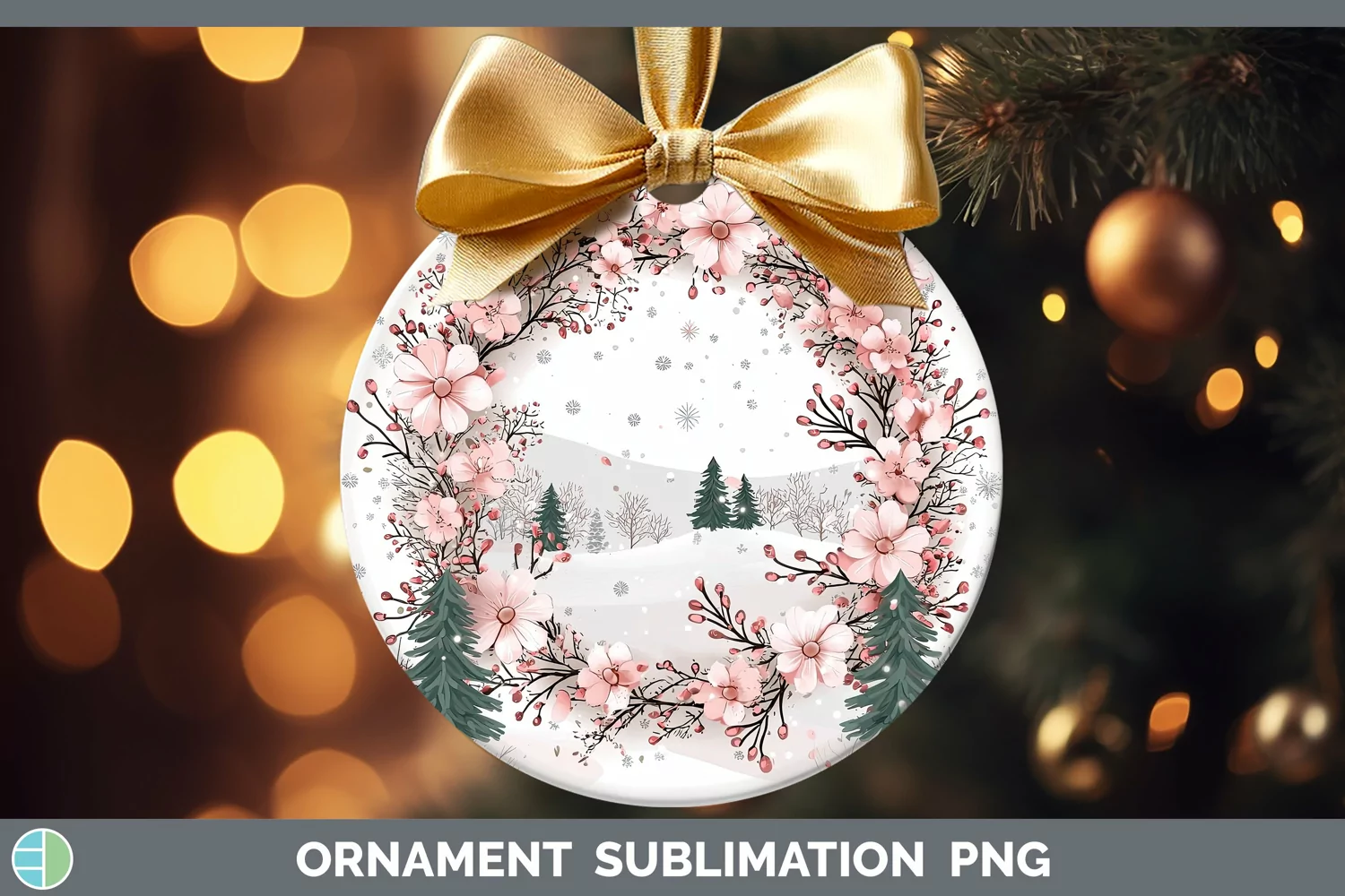GorgeousWatercolor Ornament design.