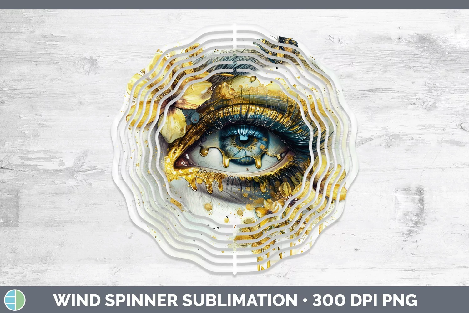 GorgeousWatercolor Wind Spinner design.